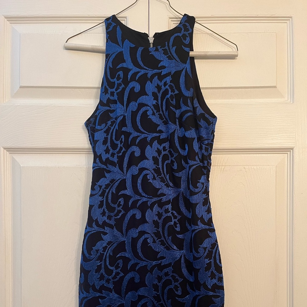 Alexi Admor blue & black sheath dress size 0